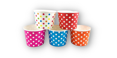 Ice cream cups are sure to accommodate all summer appetites for serving Ice cream, Yoghurt or Gelato.  Sizes come from 50 to 200ml.
